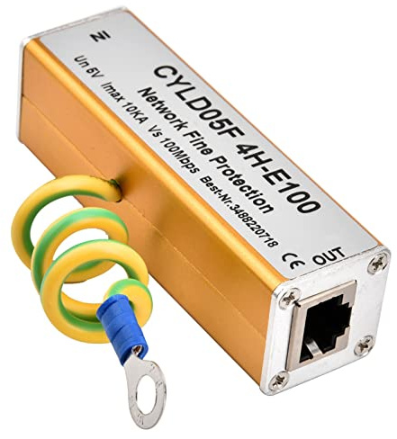 Netzwerk überspannungsschutz, RJ45 RJ11-Adapter Ethernet-Netzwerk-Überspannungsschutz Donnerblitz-Ableiterschutz 5-V-Überspannungs- und Blitzschutz RJ Große Stromkapazität Mehrstufiger Schutz