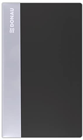 DONAU 1343480PL-01 Visitenkartenbuch, PP für 480 Visitenkarten, schwarz