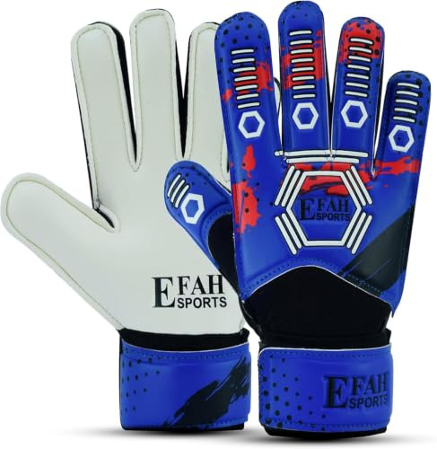 EFAH SPORTS Torwarthandschuhe für Kinder und Jungen Handfläche mit starkem Griff