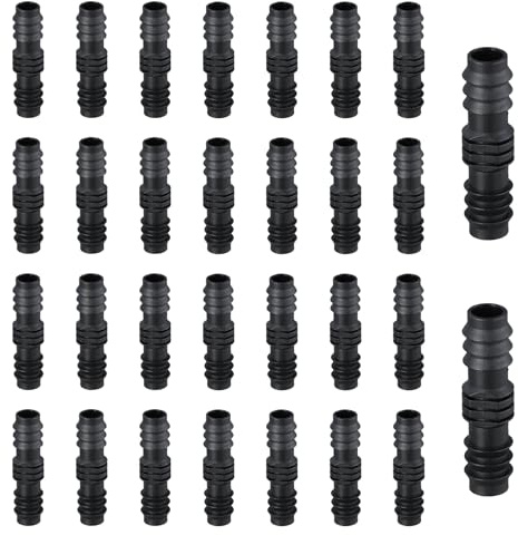 30 Stück Garten Schlauchverbinder, 16mm Kunststoff Tropfbewässerungsschlauch Verbindungsstücke, Tropfschlauch Bewässerungssystem Verbindungsteile, Gerade Bewässerungsverbinder
