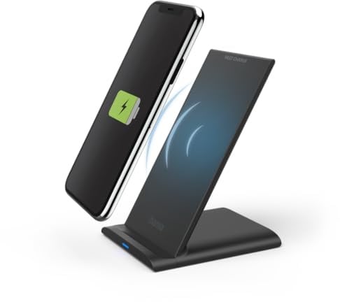 Hama Kabelloses Ladegerät QI-FC10S (Schnellladegerät, 10 W, Qi-Technologie, USB-C-Ladekabel), Schwarz