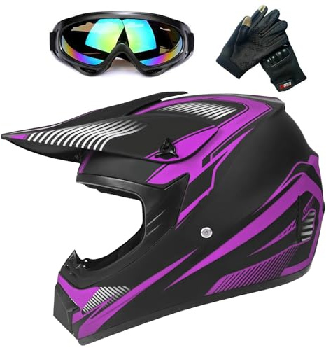 Jugend Motorradhelme,Kinderfahrradreithelm,Junge Und Mädchen, Roller Ski ATV Helm,DOT / ECE-Zertifizierung,Geeignet Für Alle Jahreszeiten,5,S