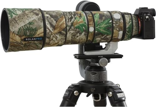 ROLANPRO wasserdichte Objektivabdeckung Camouflage Regenabdeckung für Sony FE 200-600mm F5.6-6.3G OSS Objektivschutzhülle, Pistolenkleidung, #27 Dschungel-Wasserdicht