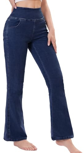 Chase Hot Bootcut Jeans Damen, High Waist Stretch Jeggings Damen mit 4 Taschen Jeanshose zum Anziehen Schlaghose Jeans
