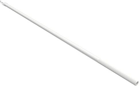 INTERDECO Schleuderstab und Gardinenstab mit geriffeltem Griff, aus Aluminium, Weiß, zum Schieben und Ziehen von Gardinen, Schiebegardinen und Flächenvorhängen, Typ 5101005, 75 cm