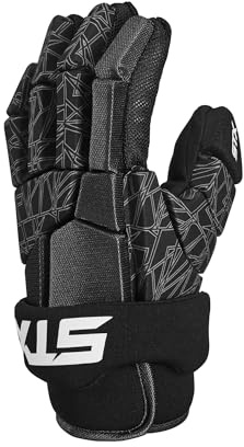 STX Stallion 75 Lacrosse Handschuhe, 1 Paar, Schwarz/Grau, Größe L