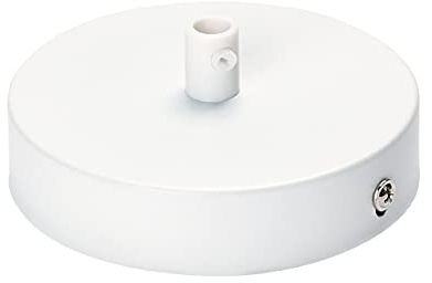 ORION LIGHTSTYLE Baldachin Abdeckung 1 Stück (Ø 100 mm), Höhe 24 mm, Deckenbaldachin für Hängeleuchte, Metall, Weiß