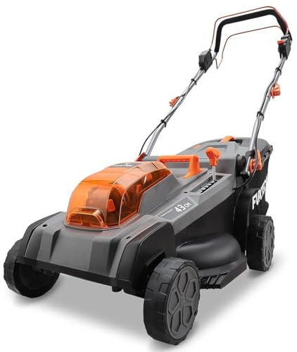 FUXTEC 40V Akku Rasenmäher FX-E2RM43PRO • AkkuMäher mit Akku & Ladegerät • 43 cm • FlexSpeed Variable Geschwindigkeit • Radantrieb • Schnitthöhenverstellung • Grasfangkorb und Mulchfunktion