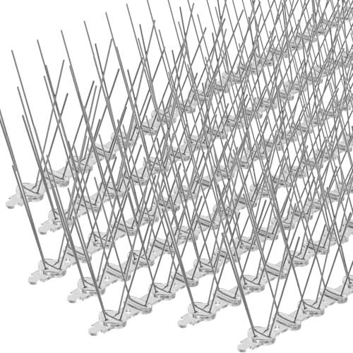 Taubenabwehr, taubenschreck für Balkon - Edelstahl Taubenspikes – Robuste Taubenabwehr - Gut geeignet gegen Vögel, Krähen und Spechte - Einfache Montage - Länge 3m Clips Zusammen