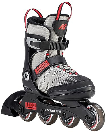 K2 Skates Jungen Inline Skates Raider, Grey - red, 30D0101.1.1.L