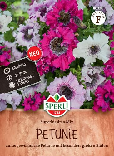 Sperli Petuniensamen Superbissima Mix 86320, Blumensaat | Blühfreudige, großblütige Blumensamen für Bunte Gartenpracht