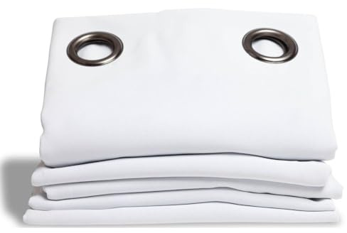 moondream Moondream Vorhang Große Höhe Kapselgehörschutz Wärmedämmung und blickdicht, Polyester, Weiß, 300 x 145 cm