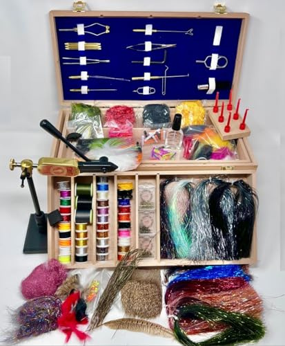 Flycast – Deluxe-Fliegenbinden-Set – Drehschraubstock und Materialien