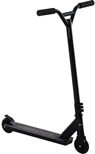 HOMCOM Stunt Scooter mit 360° Lenkung, ABEC 9 Kugellager, 100mm Kunstleder Räder, Tretroller aus Aluminium Stuntscooter bis 100kg belastbar, Kickscooter Trick Roller Funscooter für Kinder ab 14 Jahre