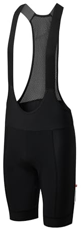 DANISH ENDURANCE Kurze Radlerhose Herren, Radsport-Trägerhosen, Fahrradhose mit Sitzpolster Schwarz L
