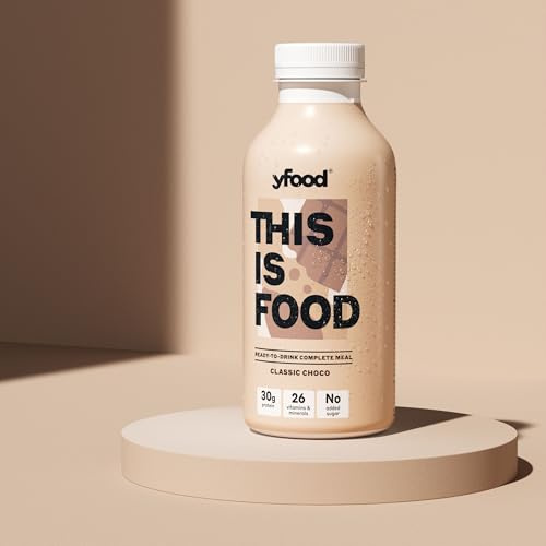 yfood Classic Choco, tasty meal replacement, THIS IS FOOD drink, 34g of protein, 26 vitamins and mineral (12 x 500ml)