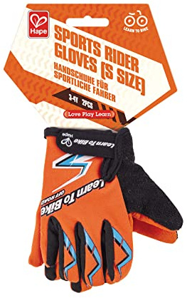 Hape Cross Racing Handschuhe Schutzbekleidung zum Fahrrad und Laufrad Fahren, Größe S, 1-3 Jahre