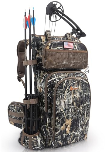 FunVZU Jagd-Rucksäcke für Herren, Satteljagd-Tasche mit Bogenhalter, großer Compound-Bogen-Jagd-Rucksack und Seesäcke