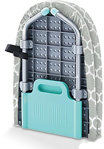 Bügelbrett klappbar -Tischbügelbrett 81cm x 31cm, Leicht und Stabil, Mit Hochtemperaturbeständiger Abdeckung und Rutschfesten Füßen, Platzspares Design für Effizientes Bügelnnde (Grey)