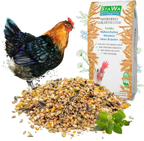 StaWa Hühnerfutter Vitalmix ohne Kräuter, das Beste Geflügelkörnerfutter, ohne Gentechnik, 25 kg