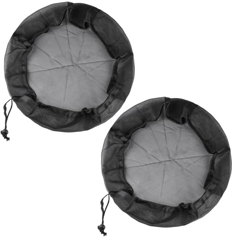 Regentonnen Netz, 2 Stück Verstellbares Regentonne Abdeckung, 60cm Regentonnennetz mit Zugkordel, Regentonnen Mückenschutz, Regentonne Schutznetz Regentonne Schutzabdeckung Schutz vor Laub