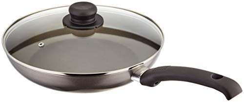 JUDGE Everyday Große Aluminium-Bratpfanne zum Sautieren | mit Teflon™-Antihaftbeschichtung | Spülmaschinenfest | Stay-Cool Griff | für Gas-, Keramik-, Halogen-, Gusseisen- und AGA-Kochfelder | 28 cm