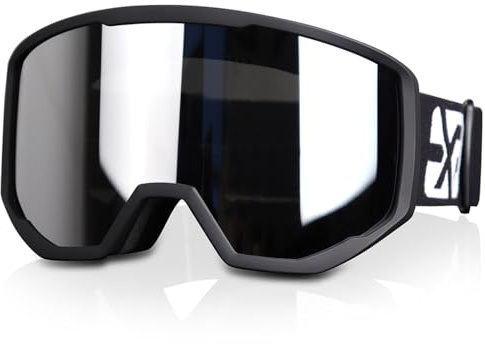 EXP VISION Skibrille Pro Anti-Beschlag-Skibrille, 100% UV400-Schutz, Snowboardmaske, Maske und Skibrille, Motorrad, Skateboard, für Männer, Frauen, Jungen und Mädchen