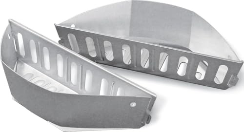 Weber Holzkohlek?rbe Char-Basket, 2er Set, fr direkte und indirekte Hitze, fr Holzkohlengrills von 47, 57 und 67cm, 7403, 8 cm x 9 cm x 36 cm, Edelstahl