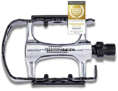 CONTEC Fahrrad-Pedale Pivot, Aluminium, leicht & hochwertig, Plattform Pedale, MTB, Trekking, Mountainbike, hoher Grip, 1 Paar