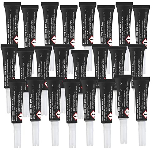 PEARL Superkleber: 24er-Set Mini-Sekundenkleber mit 12 Gel- und 12 Flüssig-Klebern, je 3g (Sekundenkleber Modellbau, dickflüssig, Gläser)