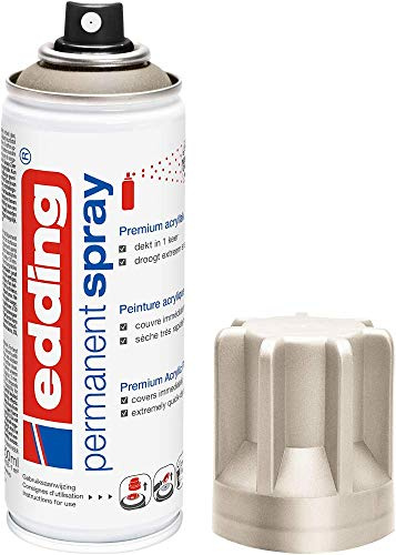 edding 5200 Permanent Spray - champagner gold - 200 ml - Acryllack zum Lackieren und Dekorieren von Glas, Metall, Holz, Keramik, Kunststoff, Leinwand - Lackspray, Acrylspray, Farbspray