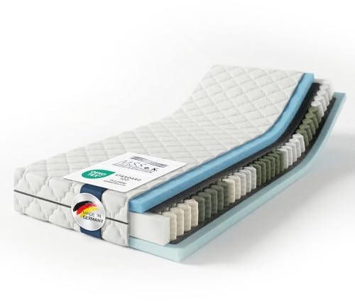 MSS e.K. Taschenfederkenmatratze MEDICSPRING, 90x200 cm, H3 / H4, 7 Zonen