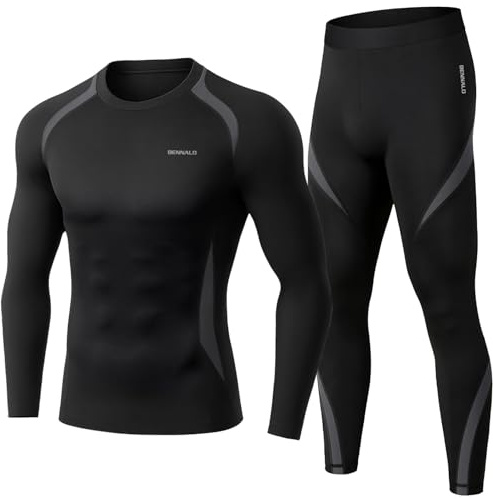 Thermounterwäsche Herren Skiunterwäsche Funktionsunterwäsche Thermowäsche | Funktionswäsche Herren Set Warm Lange Thermo Unterwäsche Unterhose Ski atmungsaktiv Thermounterhose Thermounterhemd Männer