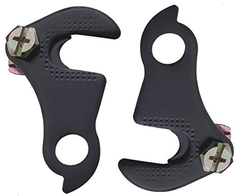 Schaltauge Schaltwerk Adapter 2Stk Schwarz Schaltgetriebe Mech Umwerfer-Aufhänger mit Schraubbefestigung aus Metall MTB-Fahrradersatzteile