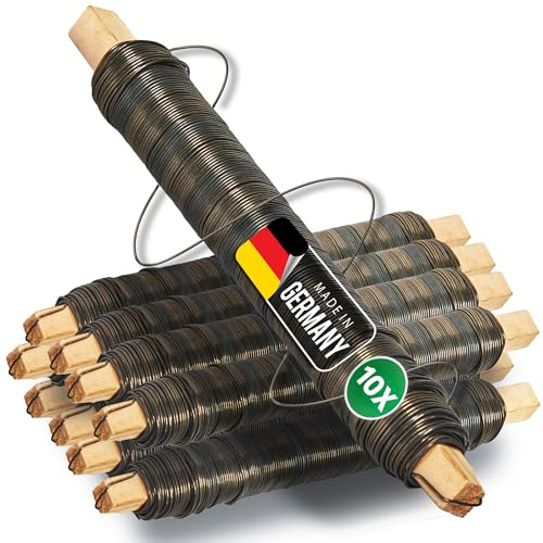 Novatool 10x Wickeldraht I geglüht I 0,65 mm I Draht I Basteldraht Floristendraht Blumendraht Bindedraht Biegedraht drehbinder rostfrei strohblumennadeln