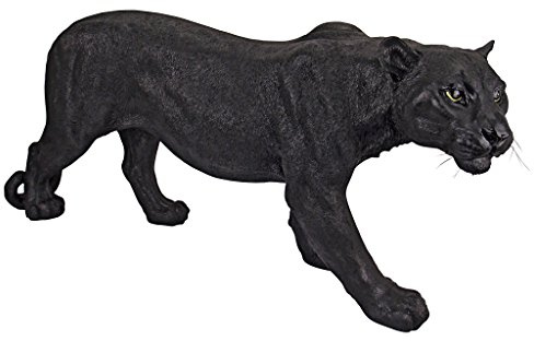 Design Toscano Raubtier im Schatten, Schwarzer Panther - Gartenfigur