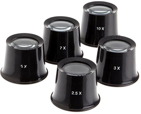 5 ANCHOR Uhrmacherlupen im komplett Set - Lupen für Uhrmacher für die Uhrenreparatur