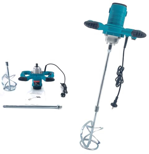 TABODD 2100W Rührwerk Mörtelrührer 220V, 800R/min 6 Stufen Handrührgeräte Mischer Rührer Rührgerät Mörtelrührer Betonrührer Mörtel Betonrührer, Blau