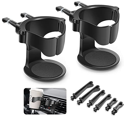 LYCXAMES Auto Getränkehalter, 2 Stück Auto Becherhalter, universeller Dosenhalter, verstellbarere Auto Lüftungshalterung, Flaschenhalter für Kaffeebecher und Getränkedose