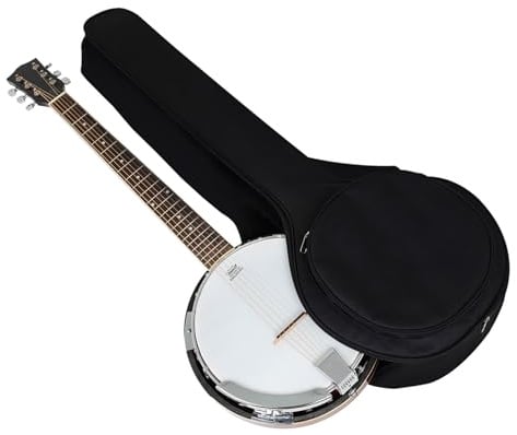 Banjo-Gigbag-Rucksack – 5-saitige Resonator-Banjo-Tasche Mit Aufhängeschlaufen Und Rückenpolstern, Tragbare Banjo-Tasche Mit Verstellbaren Trägern, Weiche Banjo-Instrumententasche