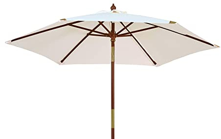 Kai Wiechmann Sonnenschirm 240 cm weiß kippbar Windauslass UV-Schutz 50+