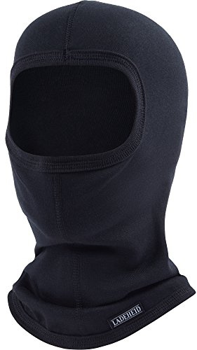 Ladeheid Sturmhaube Winter Skimaske für Herren und Damen Silverplus Thermoaktiv Balaclava Komfort Ideal für Ski Sturmmaske Motorrad Fahrrad LA-127 (Schwarz, M/L)