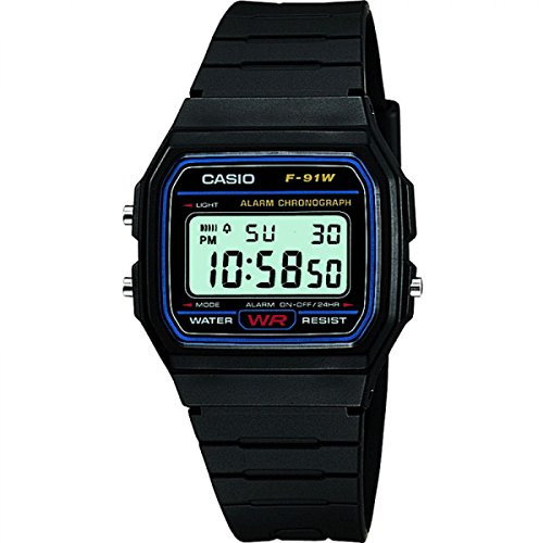 Casio Unisex ErwachseneArmbanduhr Digital Quarz Harz F-91W-1YER