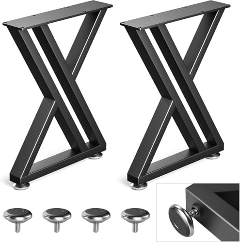 Likapop 16'' Metall-Tischbeine, stabile Schwarze Bankbeine, geeignet für DIY-Couchtische, Esstische, Schreibtische und Bänke - Breite 30 cm x Höhe 40 cm (2 Stück) (16''Y-Form)