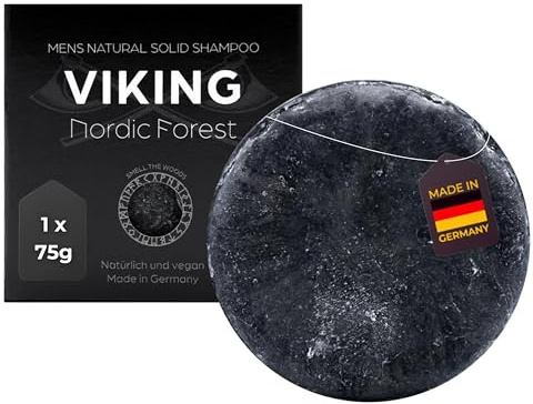 MEDUNA festes Haar-Shampoo Viking Nordic Forest - Kieferbaum Duft - Haarseife mit Bio-Kokosöl & Shea Butter - Naturkosmetik Haarpflege - silikonfreies Shampoo - Pflegeshampoo für alle Haartypen (75g)
