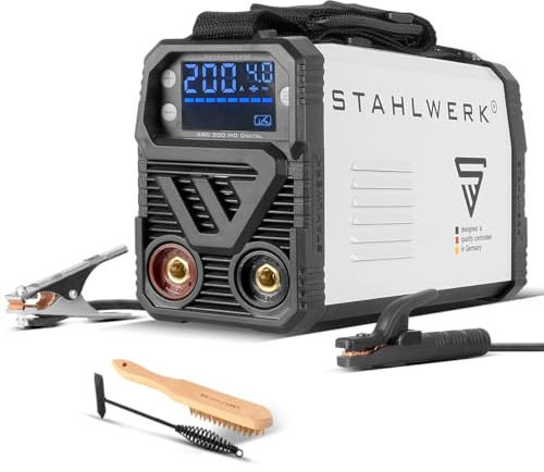 STAHLWERK Elektroden-Schweißgerät ARC 200 MD Digital – flexibel einsetzbar ohne Gas, kompakt, leicht, MMA, E-Hand, 200 A, Lift-TIG-Funktion, Smartkühlung, Überhitzungsschutz, Anti-Stick-Funktion