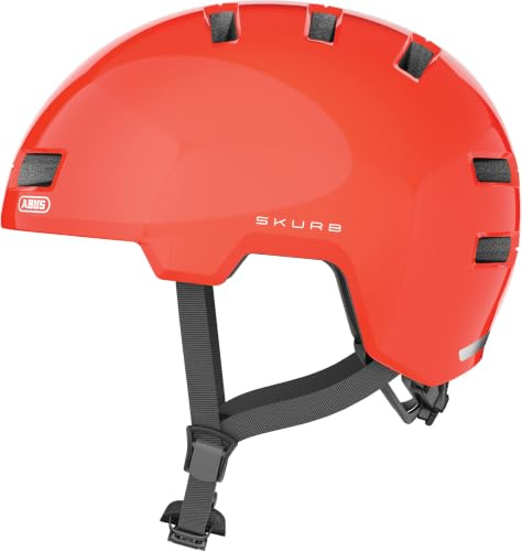 ABUS Stadthelm Skurb - Robuster Fahrradhelm für den Alltag, beim Skaten, BMX-Fahren oder Longboarden