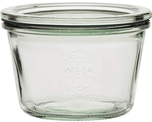 Weck Einkochglas 250 ml (Rundrand Sturzform, Einweckgläser Dessertgläser, Dekorativ, Vielseitig, Inhalt: 0.25 Liter, zum Aufbewahren von Vorräten) - 3 Stück