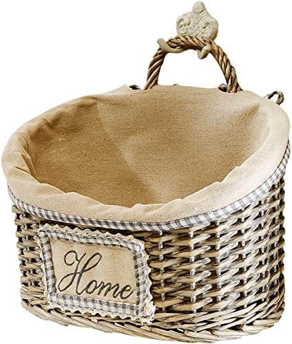 Kobolo Wandkorb aus Weide Hängekorb für Wanddeko 31x19x13 cm