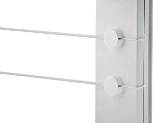4GARDINEbasic Gardinendraht Befestigung SET für 2 Gardinen | ohne Bohren oder Kleben |eine Alternative für Gardinenstange Klemmstange Vitragestange | Scheibengardine Bistrogardine Küchengardine | Weiß